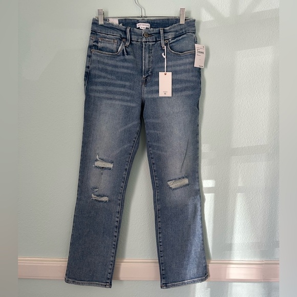 *GOOD AMERICAN Good Legs Indigo Straight Jean O-28 - Picture 11 of 12